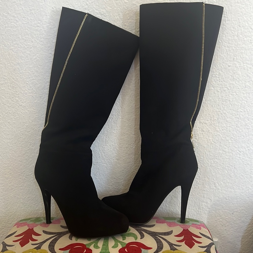 ALDO KNEE HIGH BOOTS BLACK